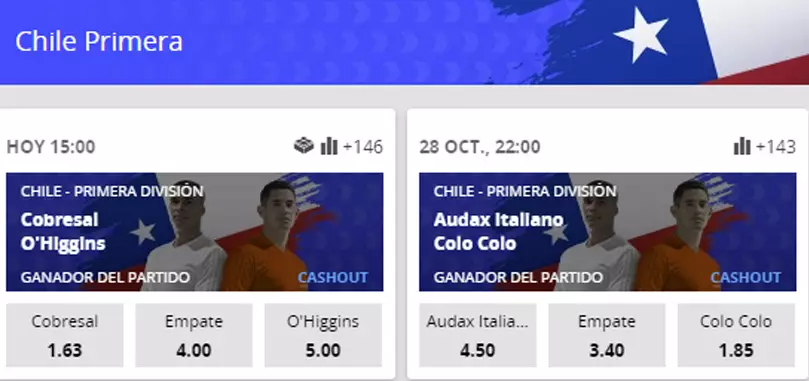 Apuestas de Fútbol en Betsson Chile