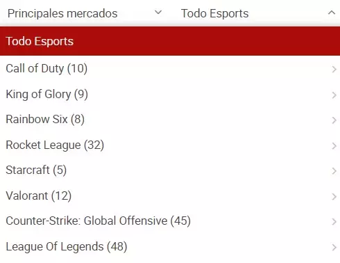 eSports en Bodog Chile