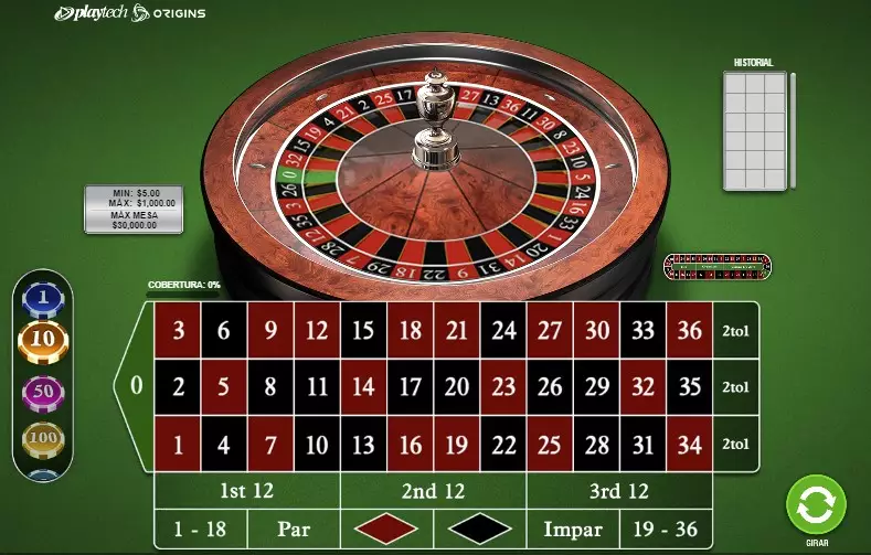 Ruleta Europea en Casino Caliente MX