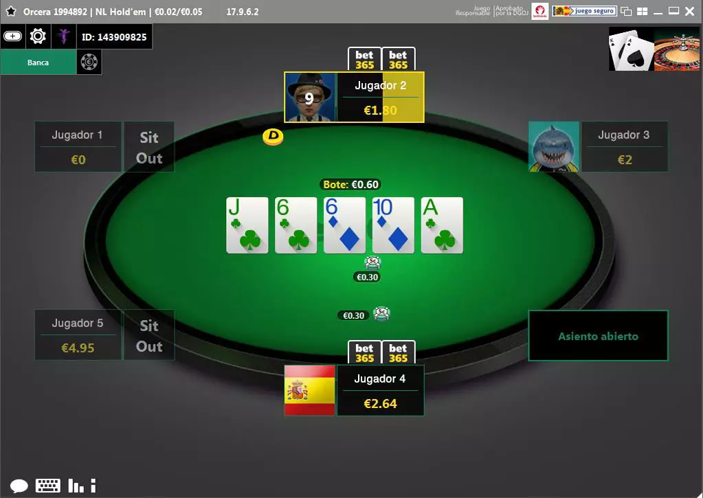 Poquer en Casino Bet365 España